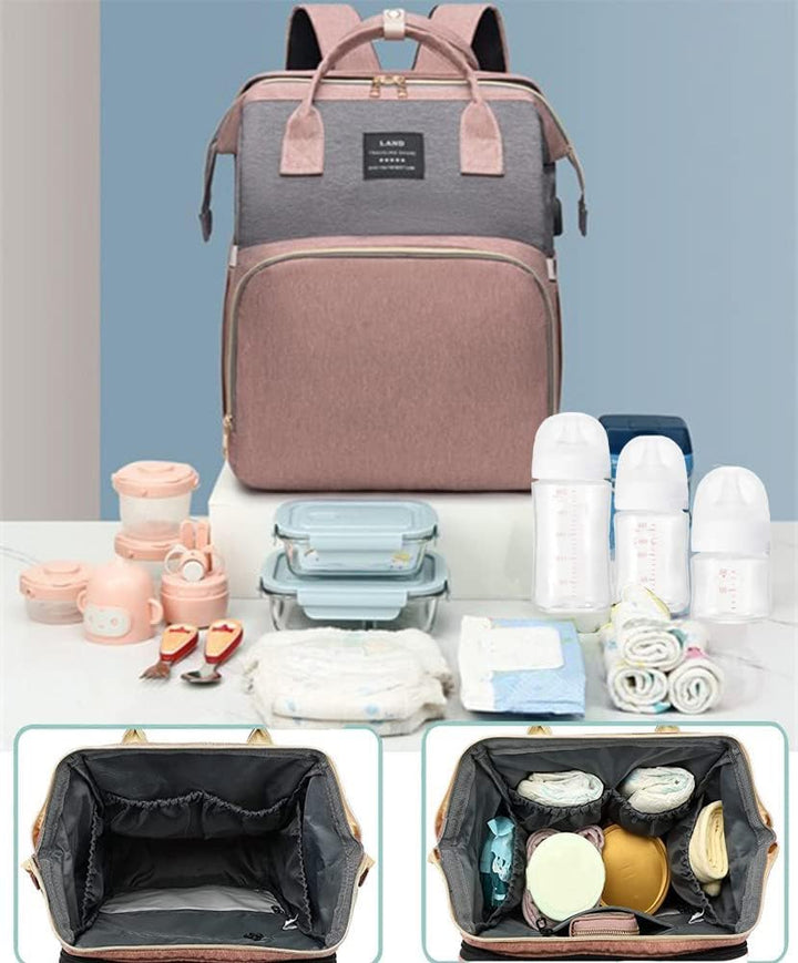 Wickeltaschen-Rucksack, Baby-Wickeltaschen, Muttertagsgeschenke, multifunktionaler wasserdichter Rei