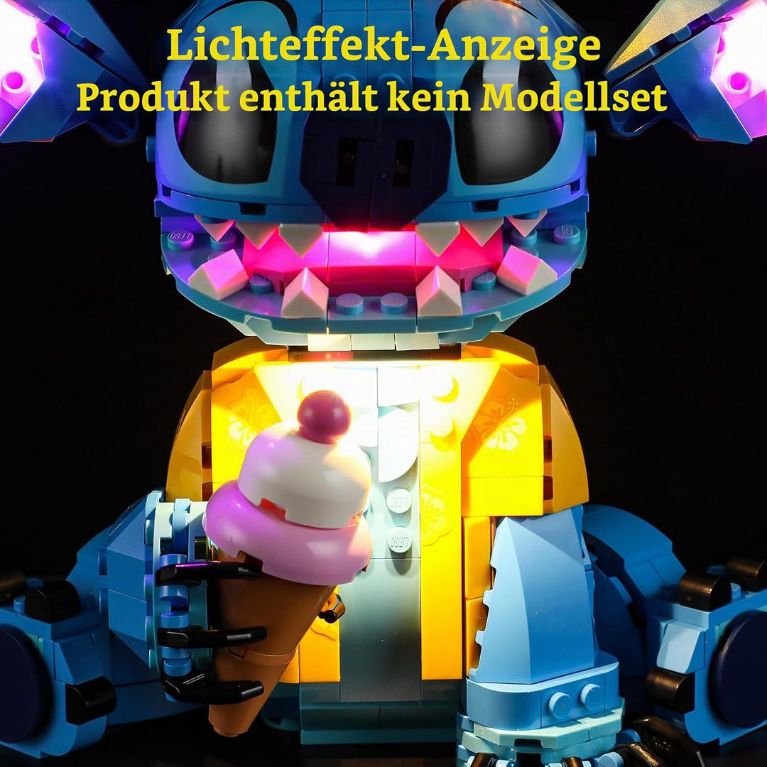 GEAMENT LED Licht-Set Kompatibel mit Lego Stitch - Beleuchtungsset für 43249 (Modell-Set Nicht entha