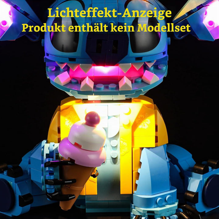 GEAMENT LED Licht-Set Kompatibel mit Lego Stitch - Beleuchtungsset für 43249 (Modell-Set Nicht entha