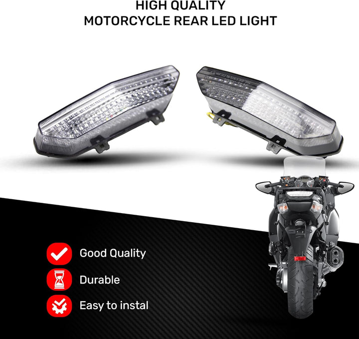 avdb-moto LED-Bremslicht mit integrierten Blinker kompatibel mit Kawasaki ZX6R 2007/2008, GTR1400 20