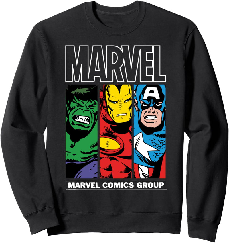 Marvel Heroes Hulk, Iron Man, Captain America Sweatshirt
