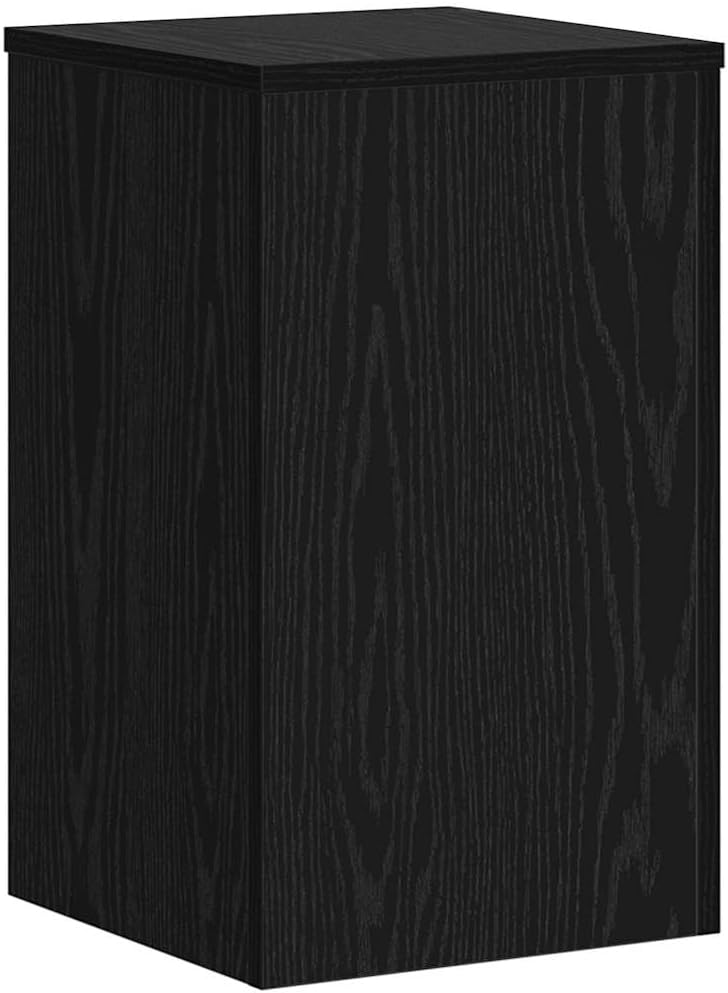 vidaXL Pflanzenständer 2 pcs Schwarz Eichen-Optik 30 x 30 x 50 cm, Wohzimmer Deko, moderner Pflanzen