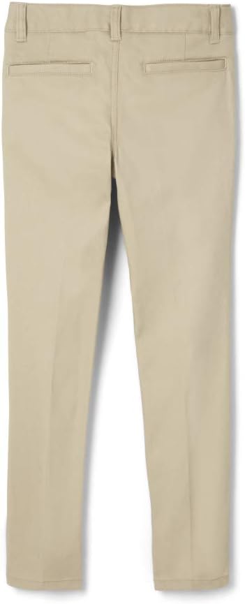 French Toast Mädchen-Hose, verstellbare Taille, Stretch-Twill, gerades Bein 4 Jahre Khaki, 4 Jahre K