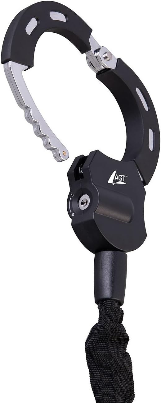 AGT Fahrradschloss: E-Scooter-Handschellenschloss mit 3 Schlüsseln und 92 cm Gesamlänge (eScooter-Sc