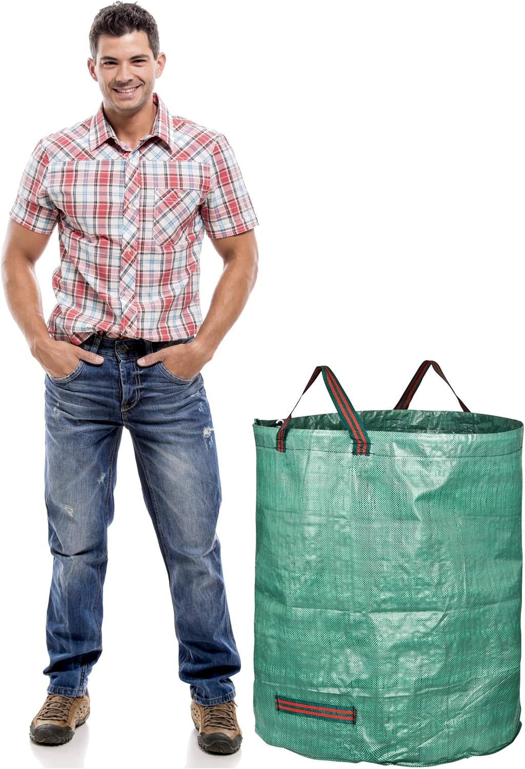 GardenMate 3X 272l Gartensack Laubsack Gartenabfallsack stabil - Gartensäcke für Gartenabfälle - Lau