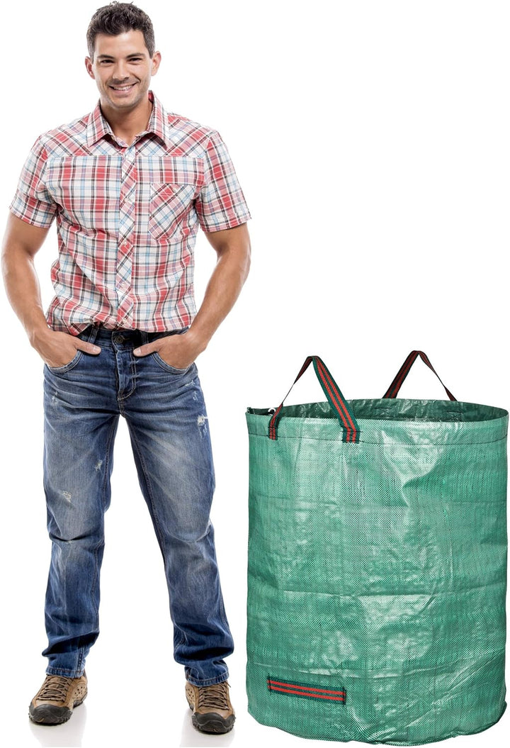 GardenMate 3X 272l Gartensack Laubsack Gartenabfallsack stabil - Gartensäcke für Gartenabfälle - Lau
