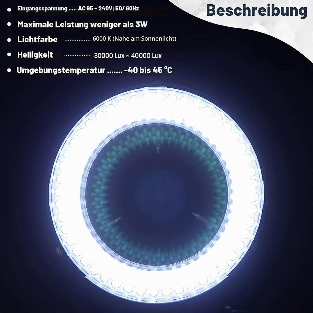 Tiamu LED Mikroskop Ringlicht, 144 LED Lampenperlen Optische Stereomikroskop Kamera Illuminator, Sup