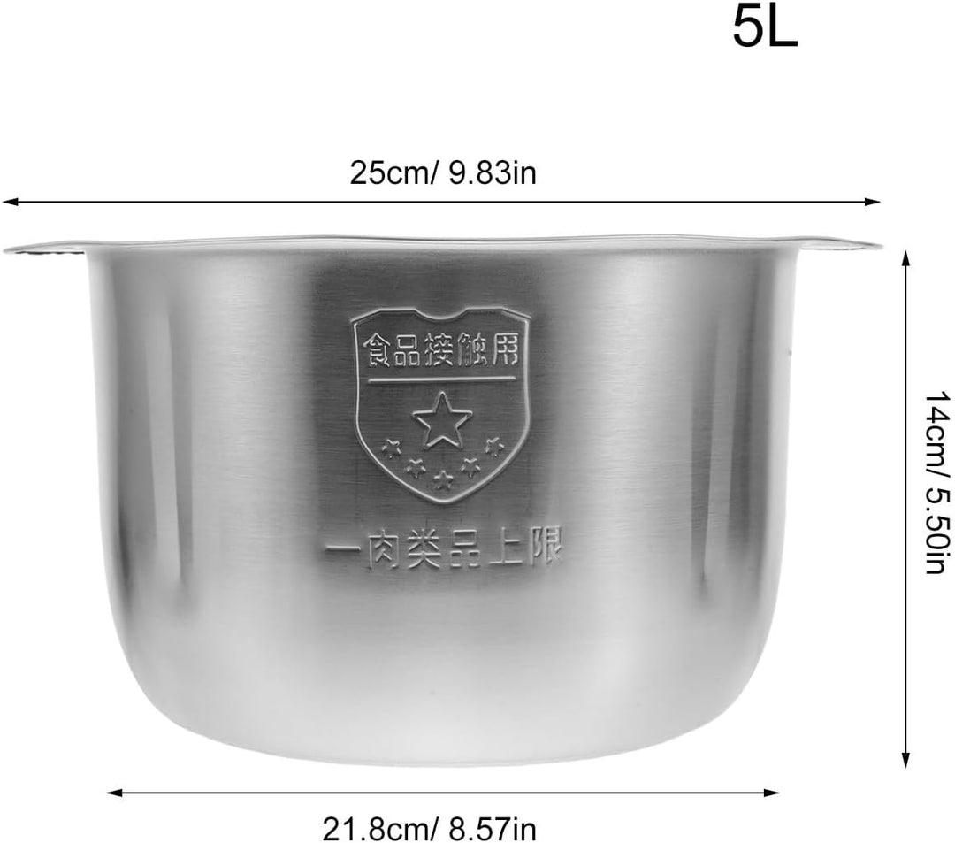 VICASKY Ersatz Mixbecher aus Edelstahl 5 L für Haushaltsmixer mit Leicht zu Reinigendem Behälter und