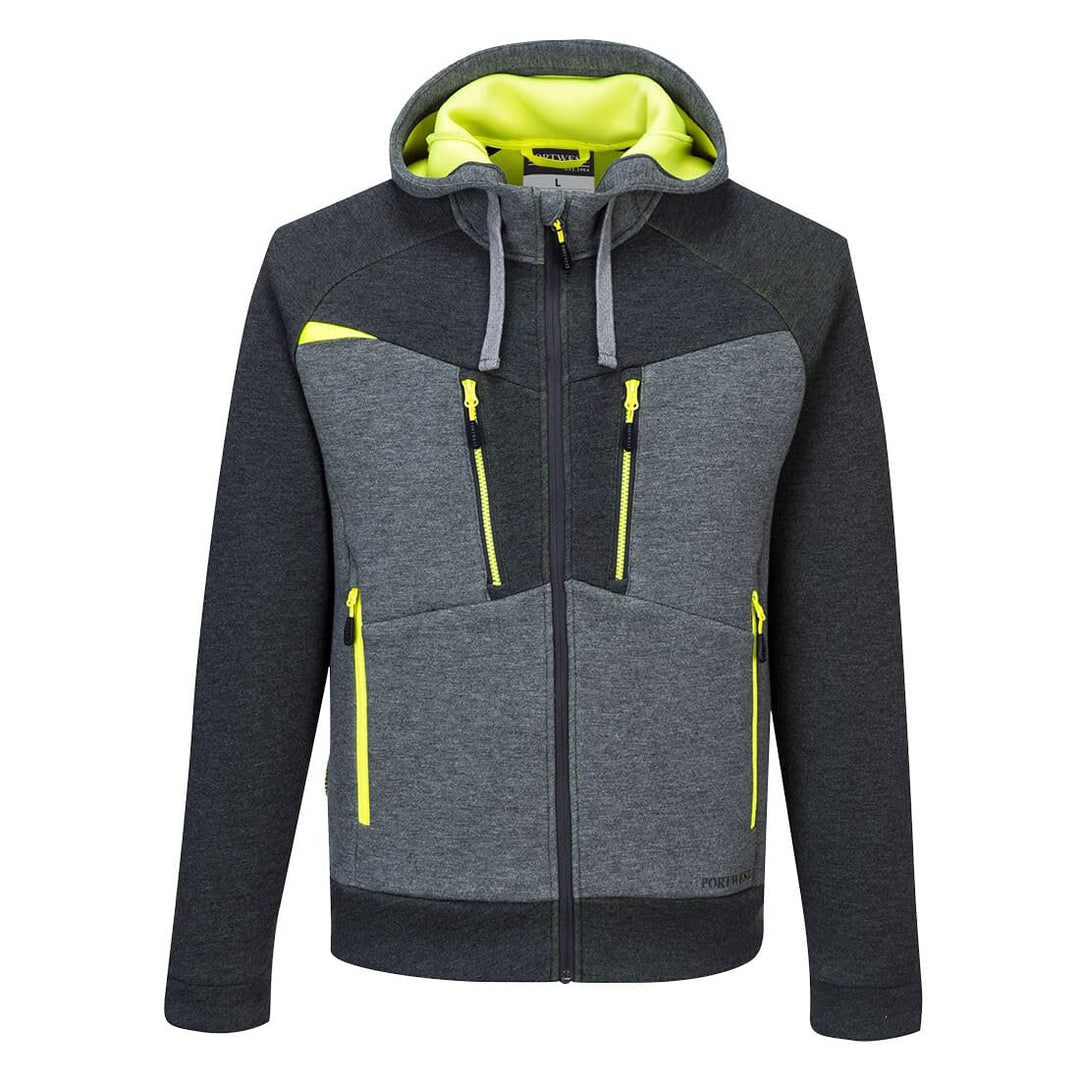 Portwest DX4 Kapuzenjacke mit Reissverschluss, Grösse: M, Farbe: Metal Grau, DX472MGRM M Metallgrau,