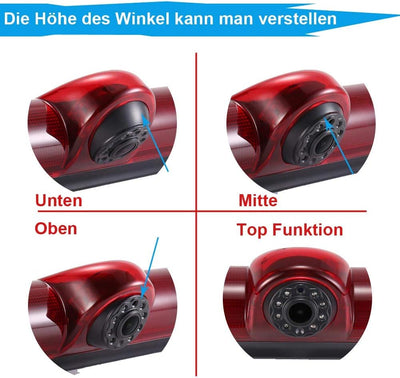 Auto Dritte Dach Top Mount Bremslicht Rückfahrkamera Rückfahrsystem Einparkkamera+ 4.3 Zoll LCD Spie