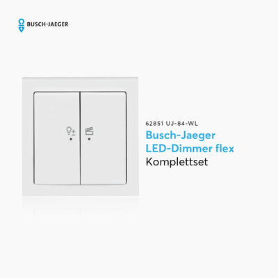 Busch-Jaeger 62851 UJ-84-WL LED-Dimmer flex Wireless Komplettset Tastdimmer-Einsatz Tastbedienfeld 2