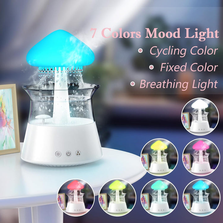Diffuserlove Regen Wolken luftbefeuchter Rain Cloud Humidifier mit Fernbedienung Pilz Wasser Lampe R