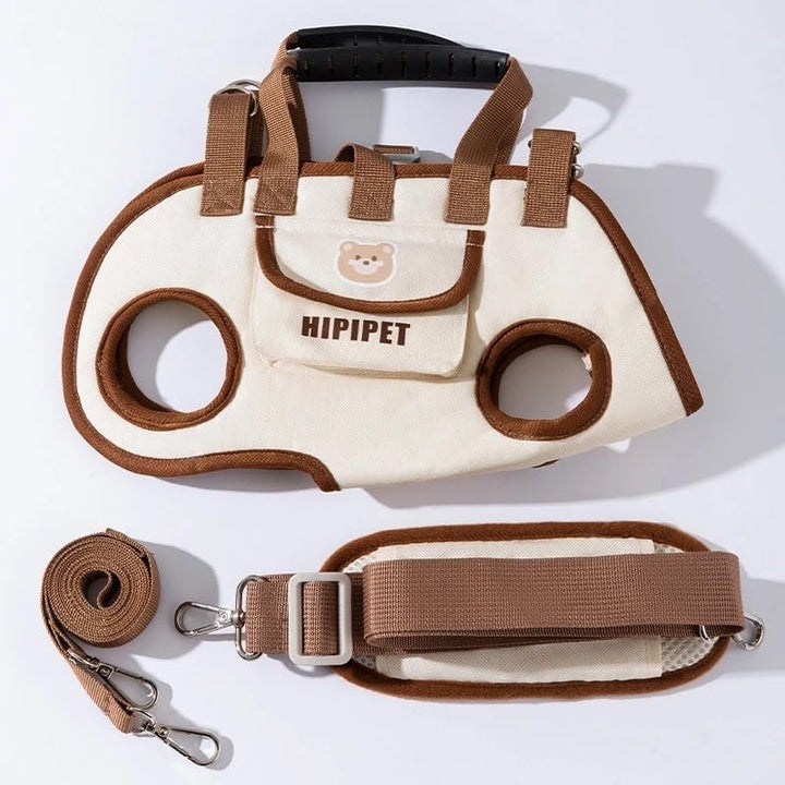 HIPIPET Hundetragerucksack, tragbare Haustier-Umhängetasche mit Leine, für kleine Hunde 1,8-8,2 kg,