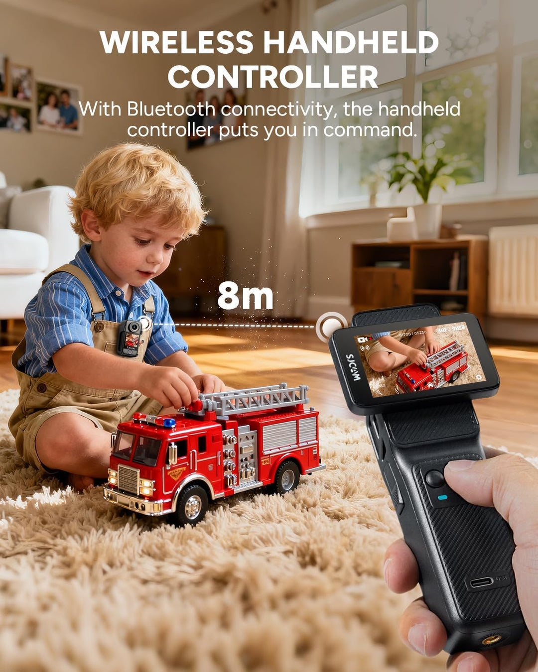 SJCAM C400 4K Action Cam Weiss 128GB,Vlogging-Kamera mit Dual-Touchscreen,7h Akku, 6-Achsen Bildstab