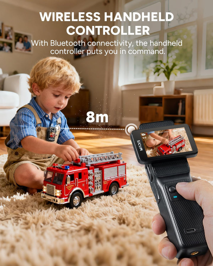 SJCAM C400 4K Action Cam Weiss 128GB,Vlogging-Kamera mit Dual-Touchscreen,7h Akku, 6-Achsen Bildstab
