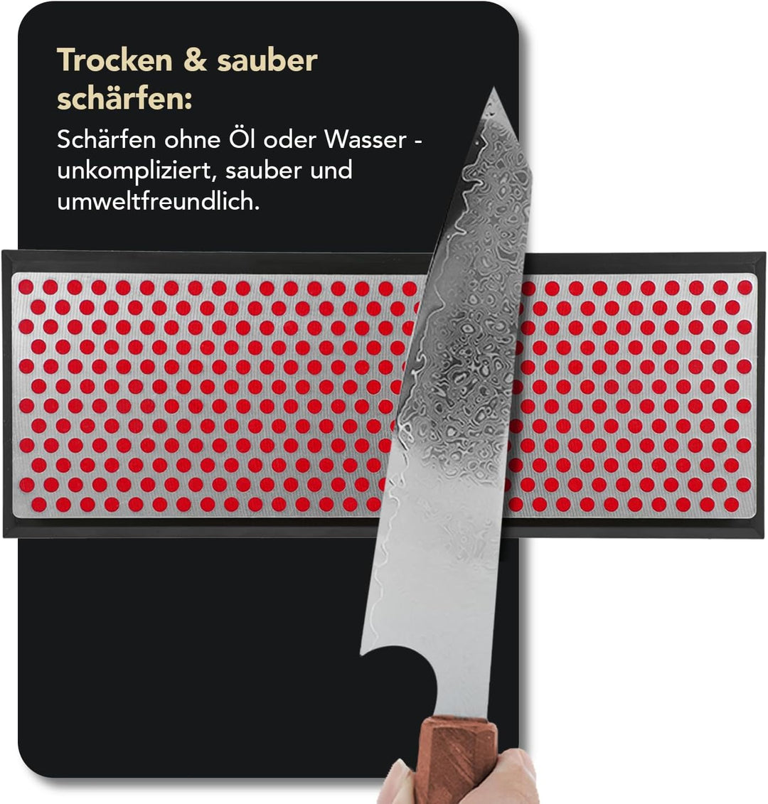 DMT Diamond Whetstone Wetzstein – fein mit Plastikbox, 15,2 cm / 6 Zoll, 1 Stück, W6FP