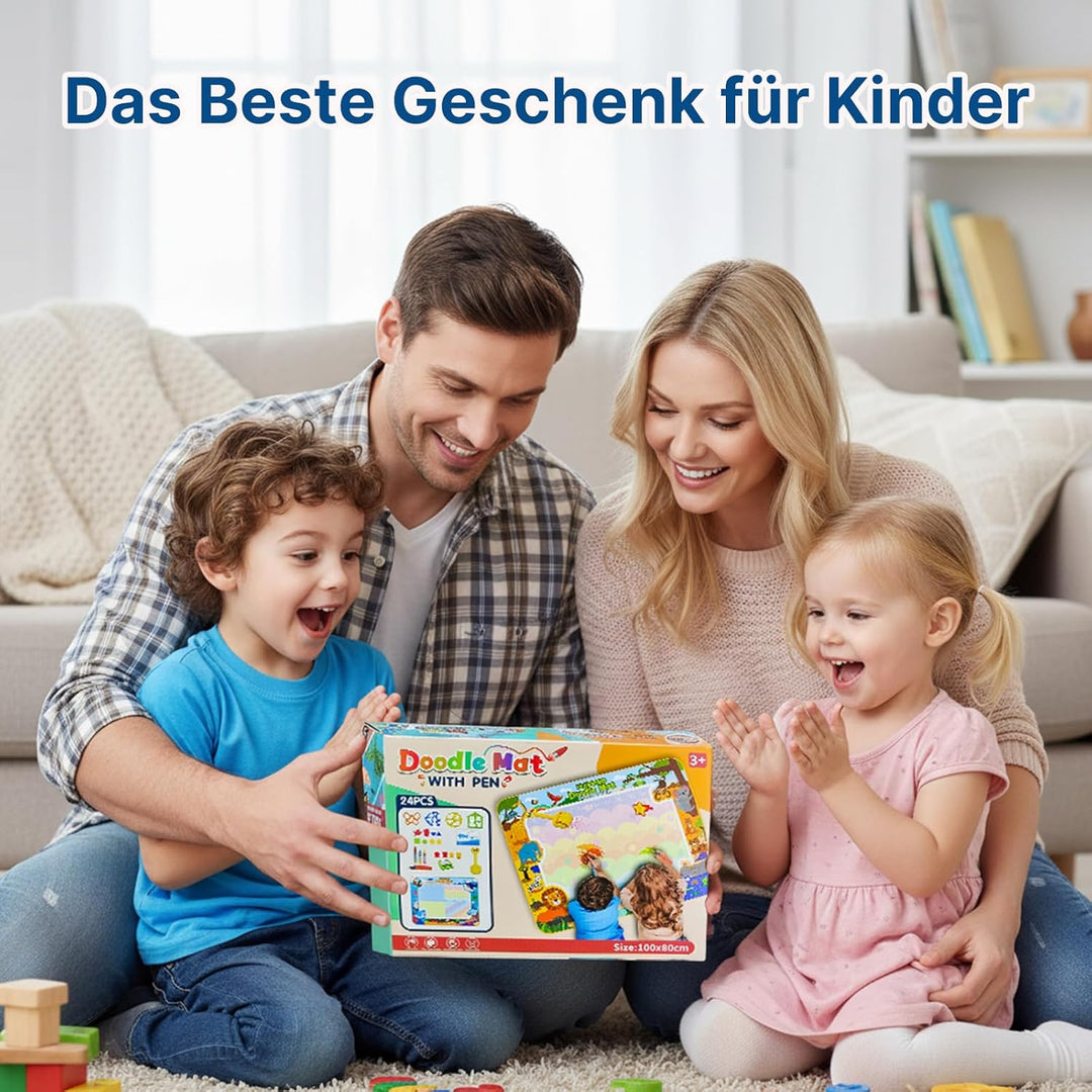 Spielzeug Kinderspielzeug ab 1, 2, 3 Jahren - Malmatte mit Wasserstift, Aqua Magic Doodle Painting M