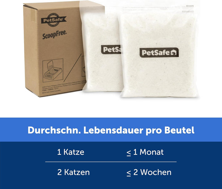 PetSafe ScoopFree Premium Nicht-Klumpende Kristall-Katzenstreu - Geruchskontrolle, Haftet Nicht an d