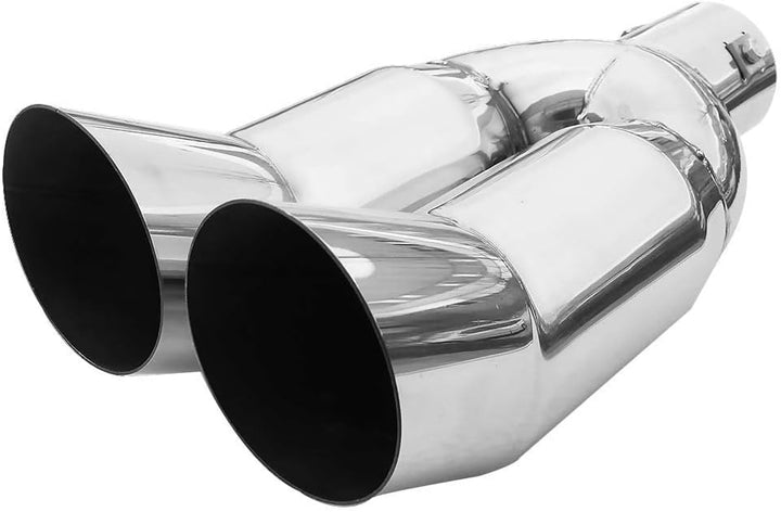 Auspuffblende Doppelrohr Endrohr Edelstahl Auto Endrohrblenden Auspuffendrohr Tuning Universell Scha