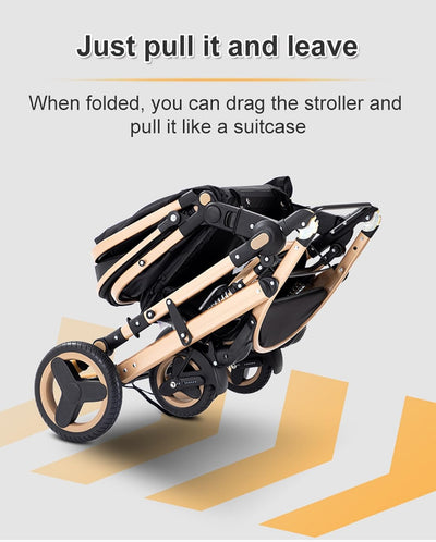 GLOKID Kinderwagen 3 in 1,Reisesysteme, Buggy mit Umkehrbarem Zwei-Wege-Schub,Babywanne Buggy&Sports
