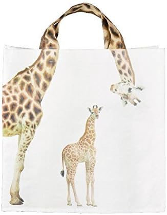 Esschert Design Einkaufstasche Zootierhals sort, PP Gewebe, Mehrfarbig, 39 x 14 x 39 cm
