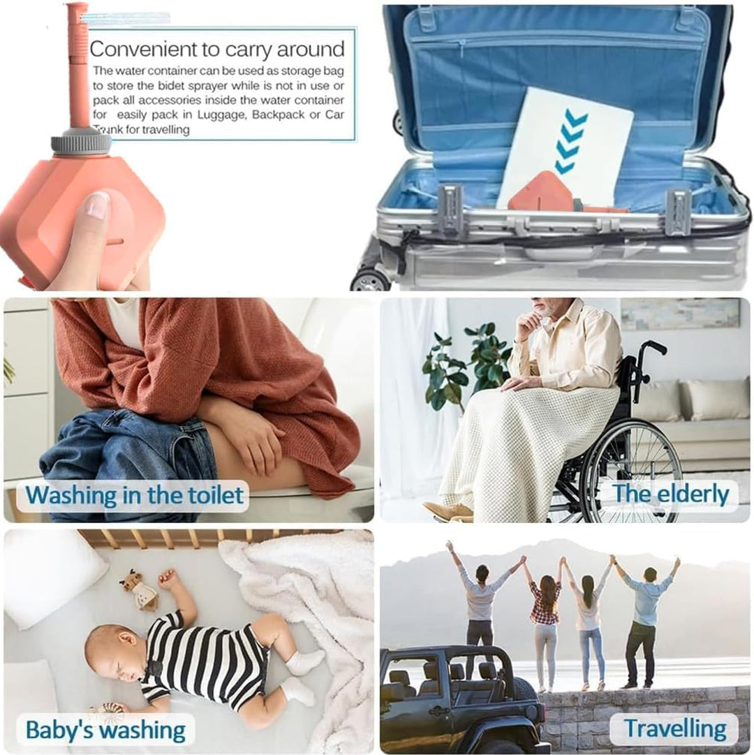 Portable Bidet, 240ml Reise Bidet, Tragbares Bidet Handbrause für Toilette Outdoor, Camping Flasche