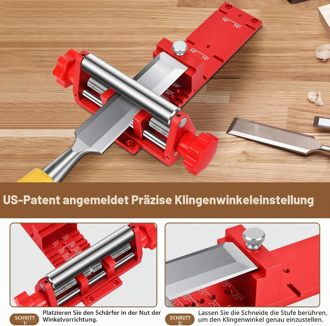 Schleifführung Schärfhilfe Stechbeitel Schleifhilfe Schärfen, Schleifführungswerkzeug,Meissel Schärf