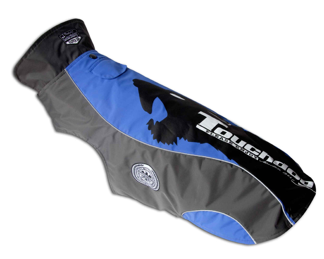 Karlie Touchdog Hundemantel mit Tiger-Logo für den Aussenbereich 26 x 35 x 23 cm blau, 26 x 35 x 23