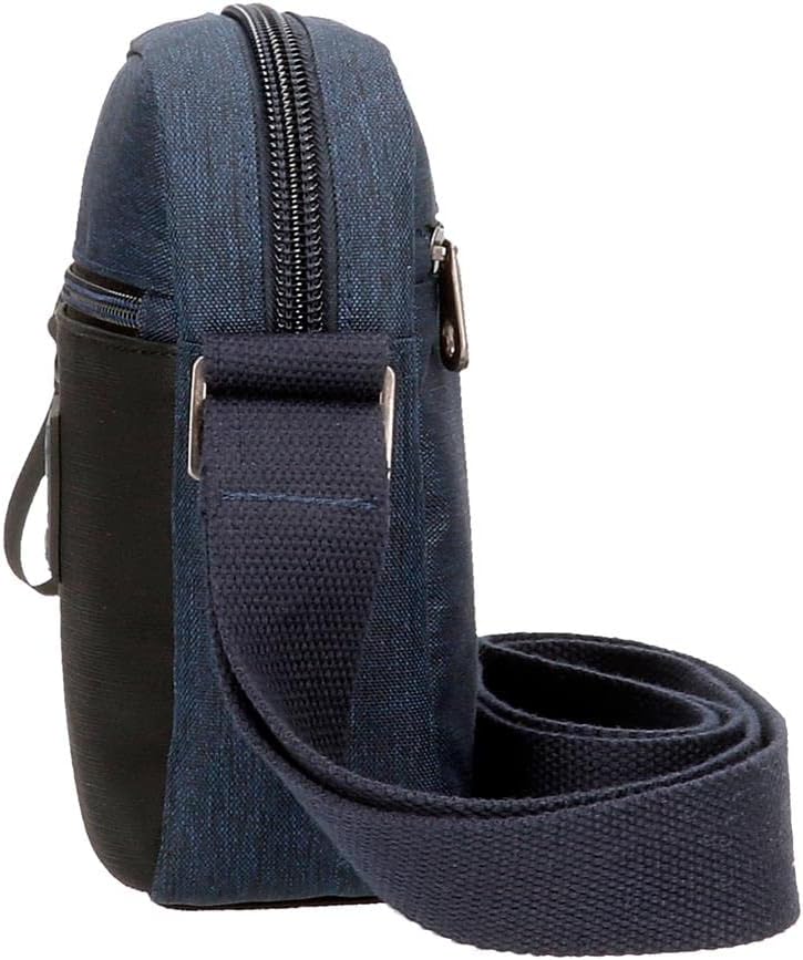 Pepe Jeans Fenix Umhängetasche, mittelgross, Blau, 17 x 22 x 6 cm, Polyester mit Details aus Kunstle