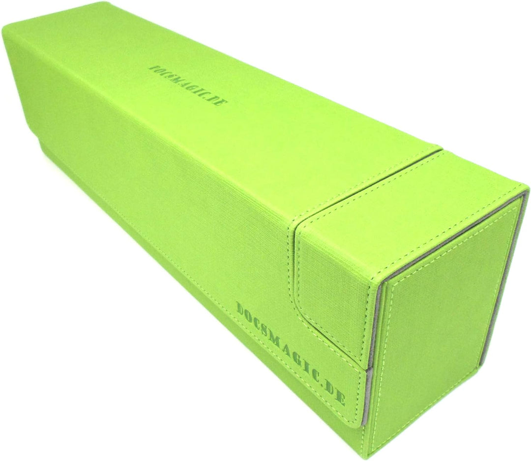 docsmagic.de Premium Magnetic Tray Long Box Light Green Large - Card Deck Storage - Kartenbox Aufbew