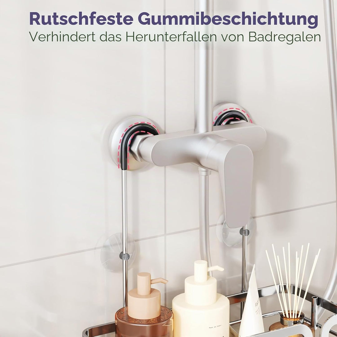 SWTYMIKI Duschablage zum Hängen - Für Mieter und Badezimmer, Kein Bohren | 304 Edelstahl Duschregal