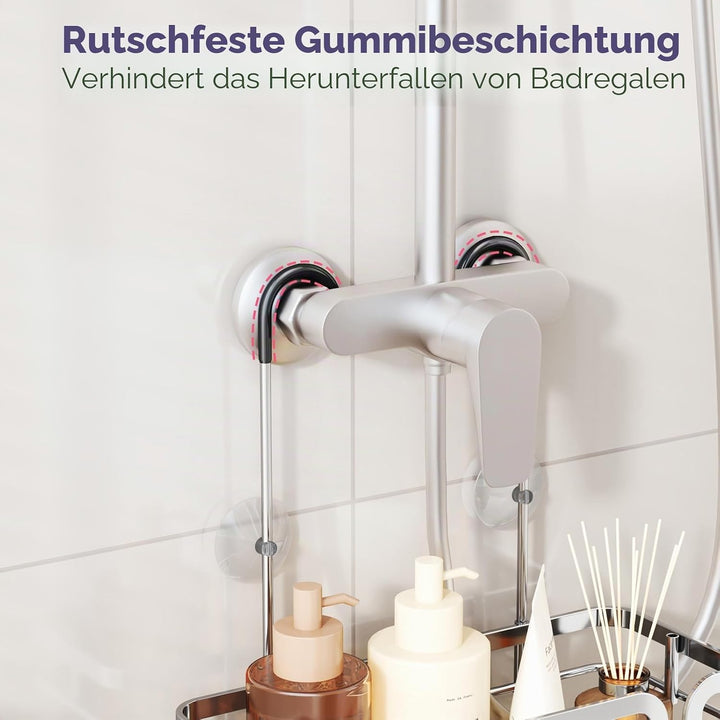 SWTYMIKI Duschablage zum Hängen - Für Mieter und Badezimmer, Kein Bohren | 304 Edelstahl Duschregal