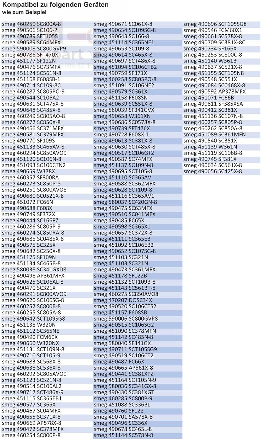 ensipart Türscharnier für links oder rechts kompatibel mit/Ersatz für smeg 931331386 Scharnier für B