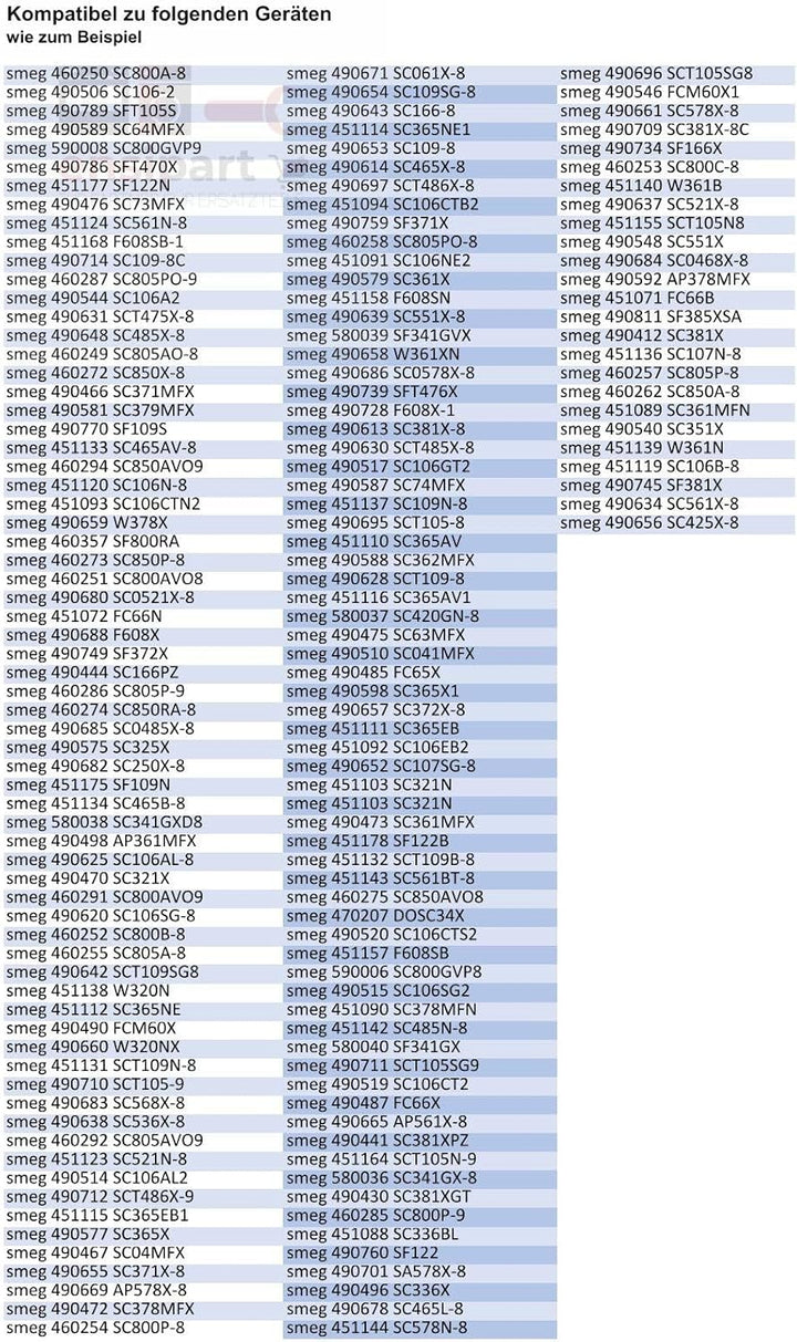 ensipart Türscharnier für links oder rechts kompatibel mit/Ersatz für smeg 931331386 Scharnier für B