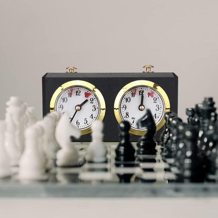 Schachuhr Timer, Schachuhren Analog Mechanischer, Professioneller Wettkampf Timer Uhrwerk angetriebe