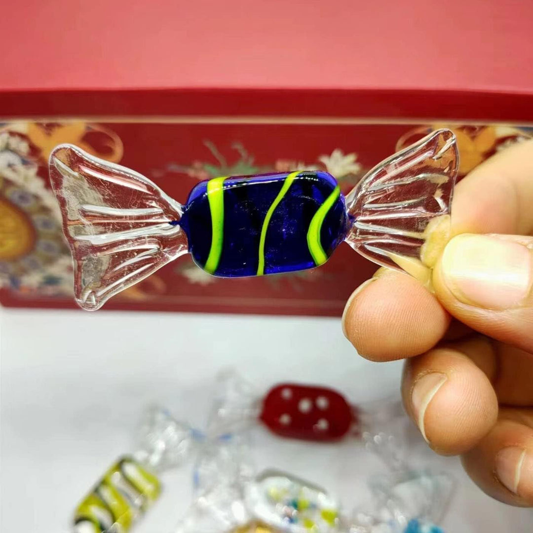 20 Stück handgefertigte Glasbonbons Dekor Vintage-Stil aus Muranoglas, für Zuhause, Party, Hochzeit,
