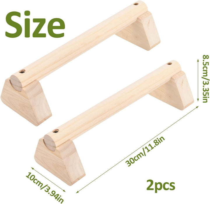 2 Pcs Liegestützgriffe 25cm 30cm, Dickerer, Tragfähigkeit 300kg, mit Handgelenkbandagen Verstellbar,