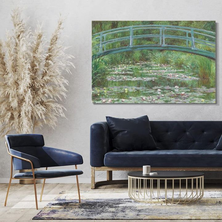 Printed Paintings Leinwand (80x60cm): Claude Monet - Die japanische Brücke (1899) 80x60 cm, 80x60 cm