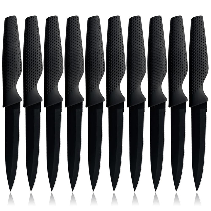 BFYLIN 10pcs Messerset, Allzweckmesser,Gemüseschälmesser, Küchenmesser Set mit Antihaftbeschichtung,