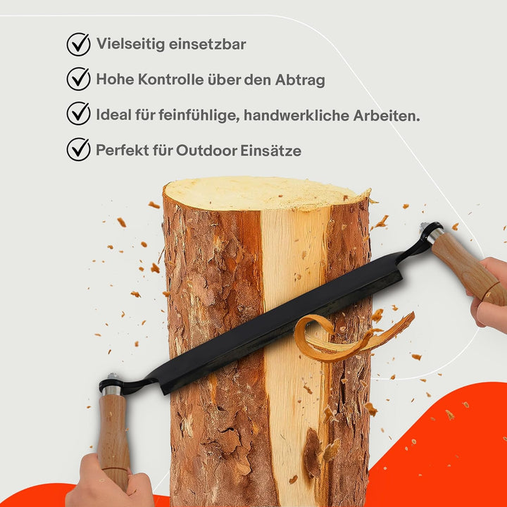 BITUXX Zugmesser für Holz Ziehmesser Schäleisen Zieheisen gerade 10"