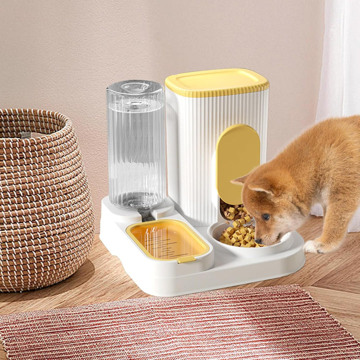 Automatischer Futterspender für Katzen und Welpen, Trockenfutter und Wasserspender, grosse Kapazität