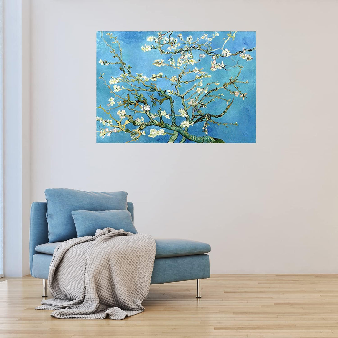 Feeby Bilder Mandelbaum Van Gogh 90x60 cm 1Teilig Modern Wohnzimmer Schlafzimmer Büro Küche Flur Vli