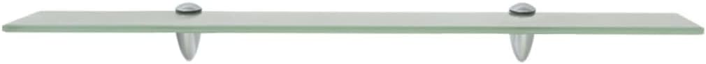 vidaXL Wand Regal Glasregal Glasboden Glasablage Badregal Mattiert 70x20 cm 8 mm Weiss 70 x 20 cm/1,