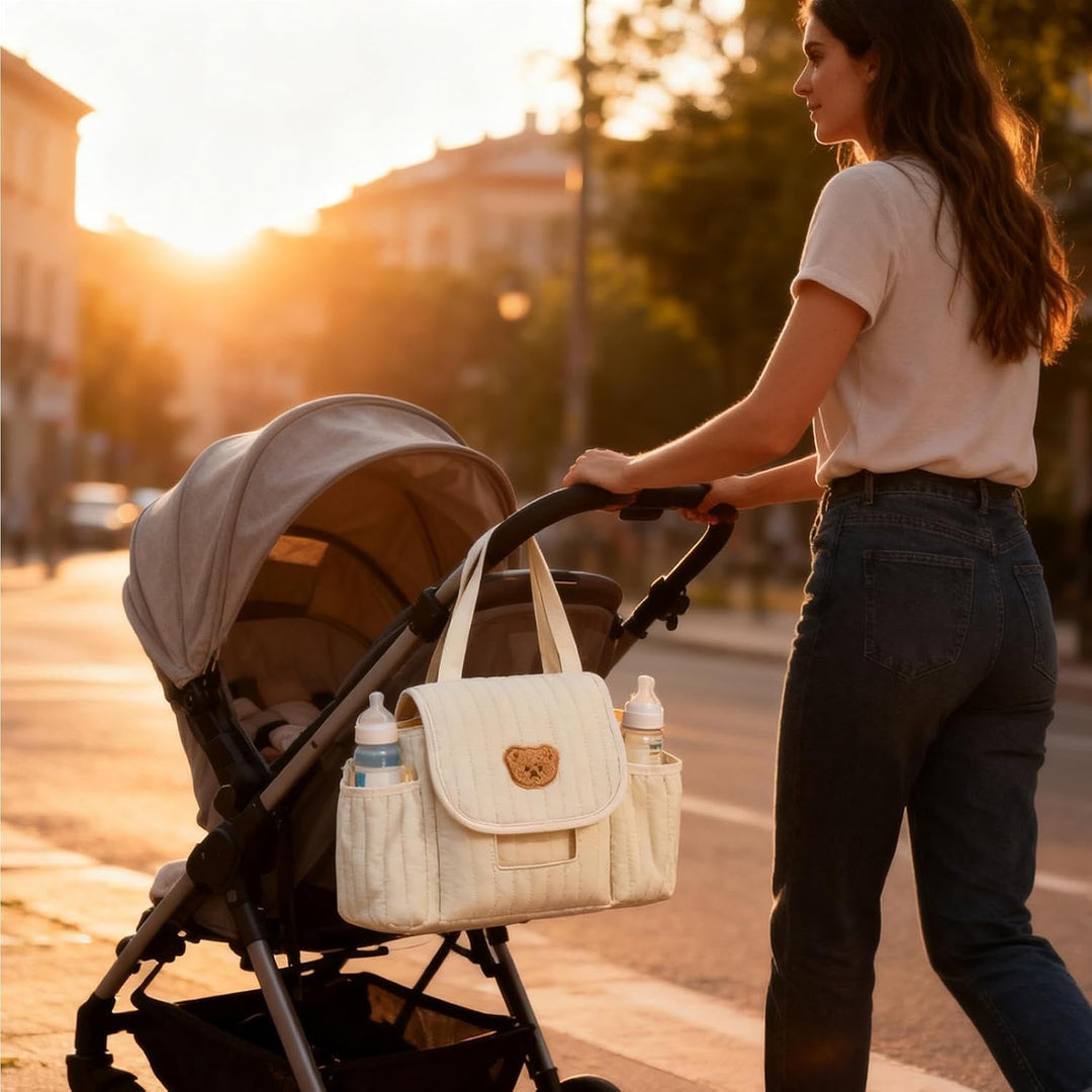 Kinderwagen-Organizer, Feuchttuchspender mit Taschentuchöffnung, Aufbewahrungstasche für Windeln, ko