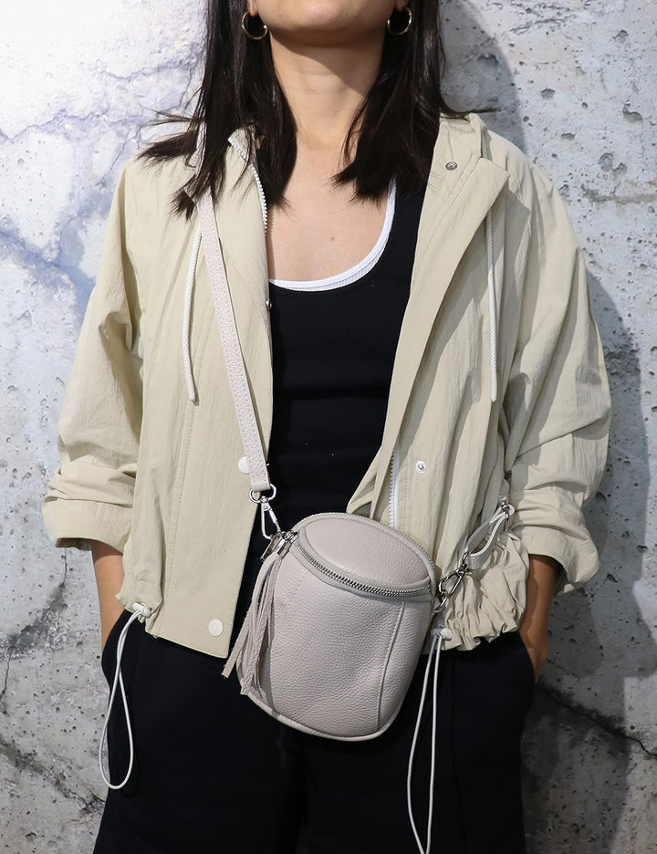 SH Leder Damen Handytasche Umhängetasche Geldbörse Multifunktion Beutel Schultertasche aus Echtleder