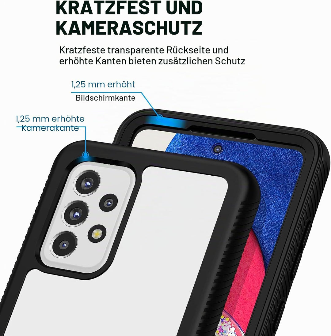 CENHUFO Hülle für Samsung Galaxy A52 5G/4G / A52s 5G, 360 Grad Schutzhülle mit Eingebautem Displaysc
