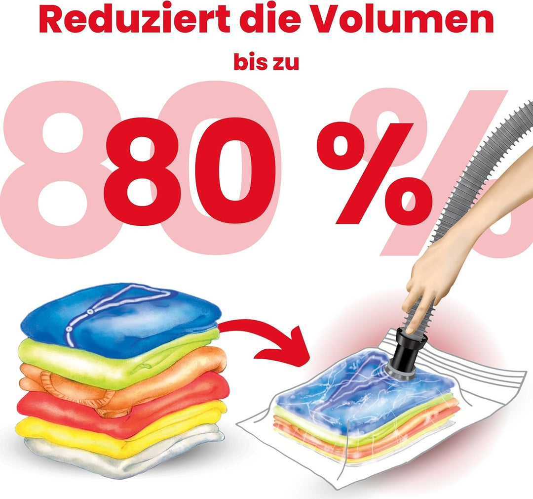 Lavatelli - 6er Set Vakuumbeutel 40x60 cm - Platzsparende Vakuum Aufbewahrungsbeutel für Reisen & Zu