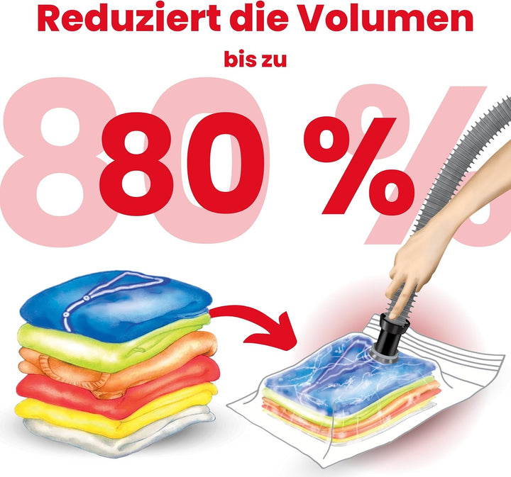 Lavatelli - 6er Set Vakuumbeutel 40x60 cm - Platzsparende Vakuum Aufbewahrungsbeutel für Reisen & Zu