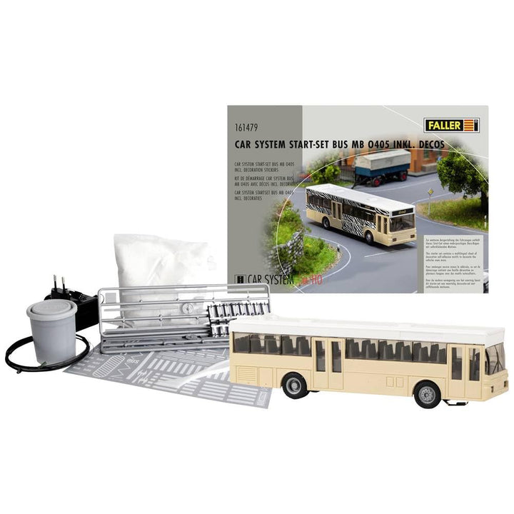 Faller 161479 Car System Start-Set Bus MB O405 inkl. Decos, Mehrfarbig