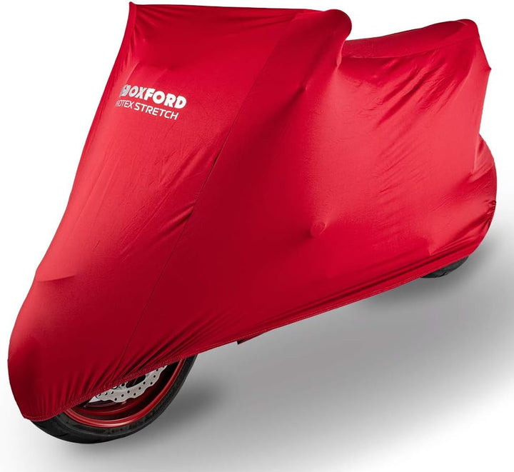 Oxford PROTEX Premium Stretch-Passform Innenraum Motorrad Abdeckung - Rot, XL, CV177 XL rot, XL rot